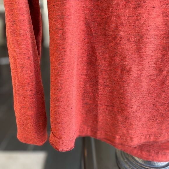 American Eagle Active Flex Burnt Orange Pumpkin Heather Long Sleeve Tshirt XS M - Picture 7 of 8